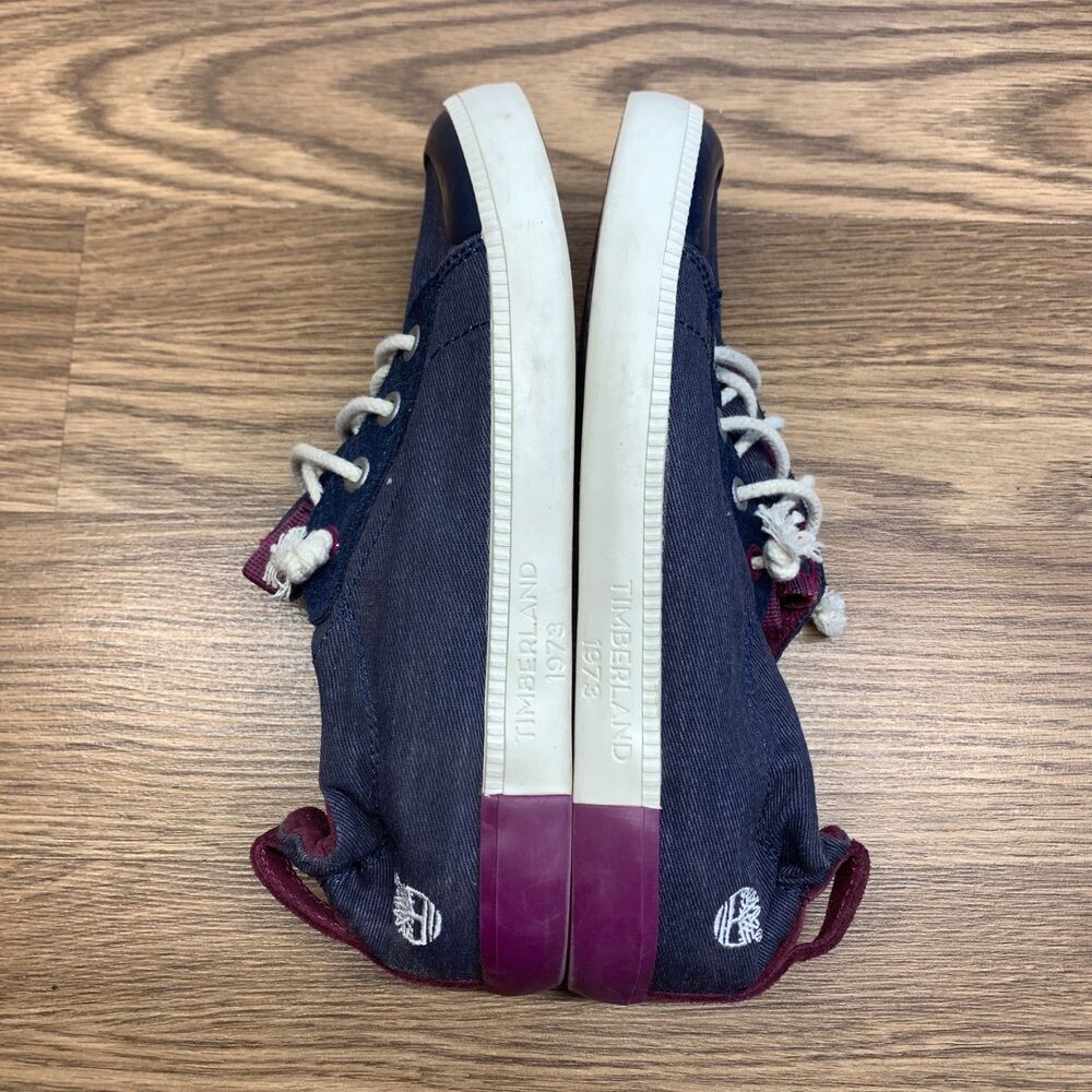 TIMBERLAND Newport Bay Canvas Oxford‎ Boat Shoes Slip-on Sneakers - Blue 6 - Picture 2 of 10